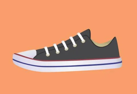 Banner with sneakers Illustrazione stock