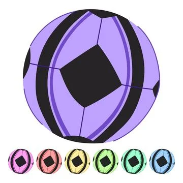 Banner soccer ball vector cartoon graphic Stock Illustration