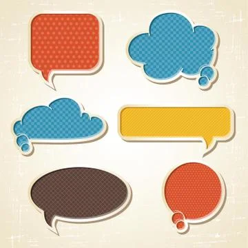 Banner &amp; speach bubbles 스톡 일러스트