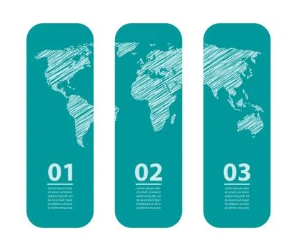 Banner with special sketch map design Stock Illustration