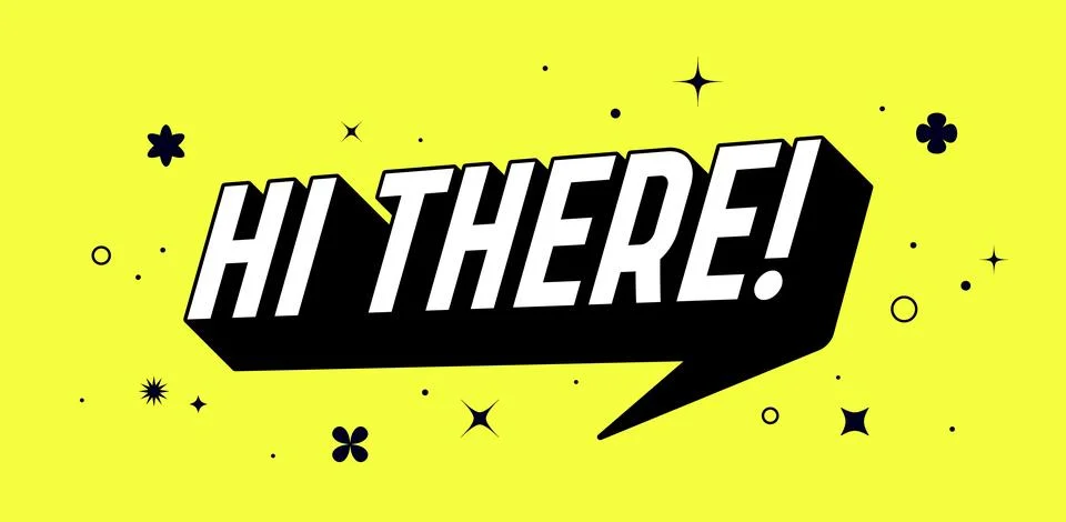 Banner speech bubble text Hi There Stock Illustration