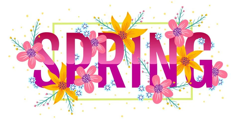 Banner for spring. Illustration