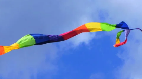 Banner Tale in the Sky HD Stock Footage 40713939