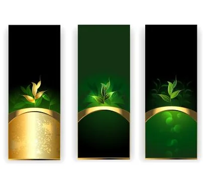 Banner with tea Stock Illustration