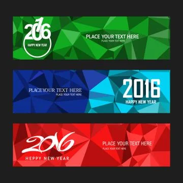 Banner template 2016 Stock Illustration