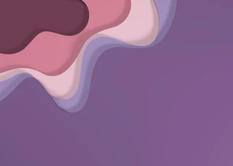 Banner template with abstract background and paper cut shapes. 3D rendering. 스톡 일러스트