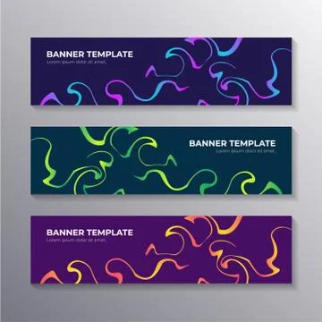 Banner template with abstract liquid gradient marble background, Corporate we Stock-Illustration