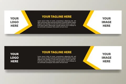 Banner template background design Illustrazione stock