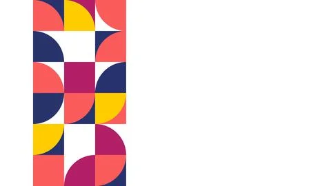 Banner template background with geometric vector element and copy space Stock Illustration