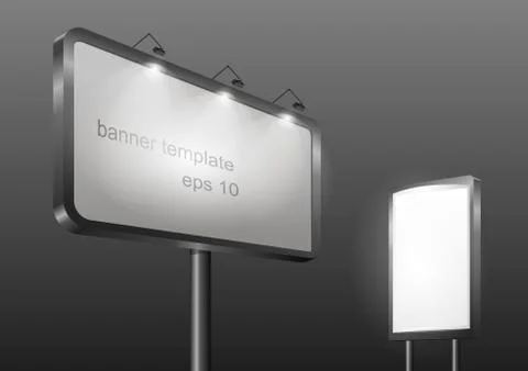 Banner template with backlight Stock Illustration