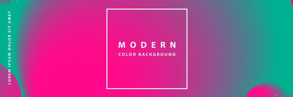 Banner template design with header interface gradient style Stock Illustration