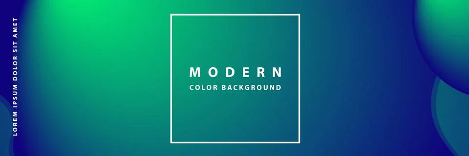 Banner template design with header interface gradient style Stock Illustration