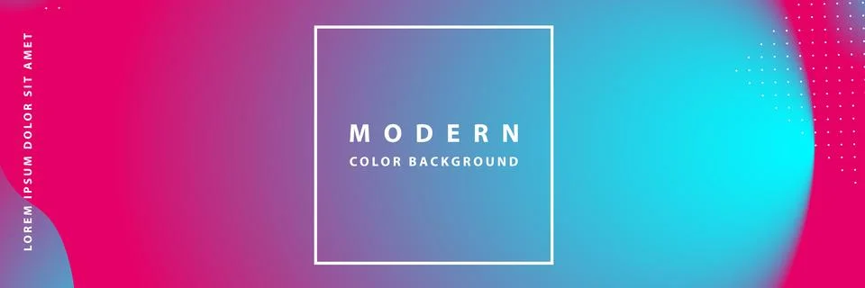 Banner template design with header interface gradient style Stock Illustration