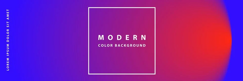 Banner template design with header interface gradient style Stock Illustration