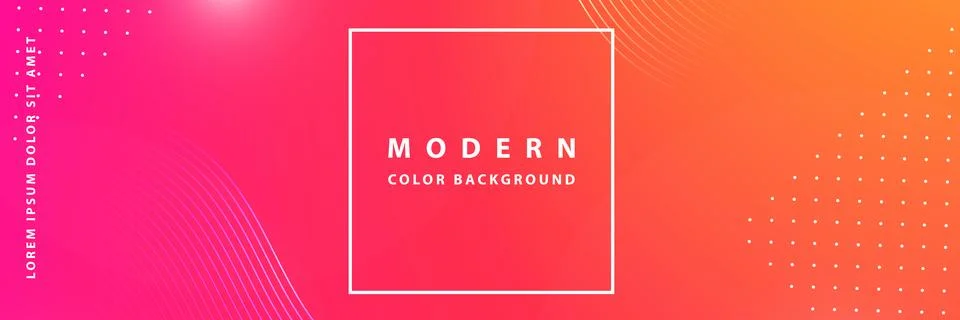 Banner template design with header interface gradient style Stock Illustration