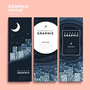 Banner template design Stock Illustration