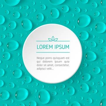 Banner template with drops Illustrazione stock