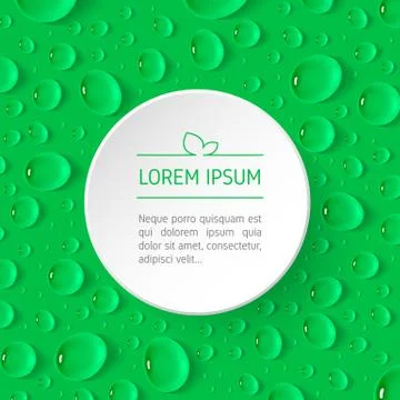 Banner template with drops Illustrazione stock