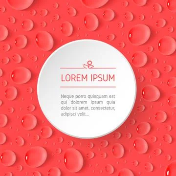 Banner template with drops Illustrazione stock