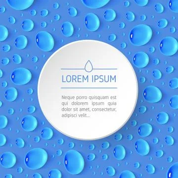 Banner template with drops Stock Illustration