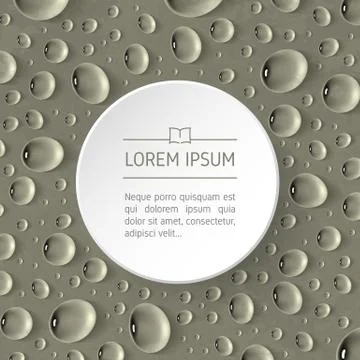 Banner template with drops Illustrazione stock