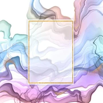 Banner Template with Ink Texture and frame Stock-Illustration