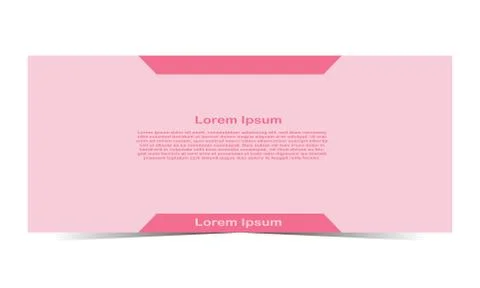 Banner template with pink color Stock Illustration