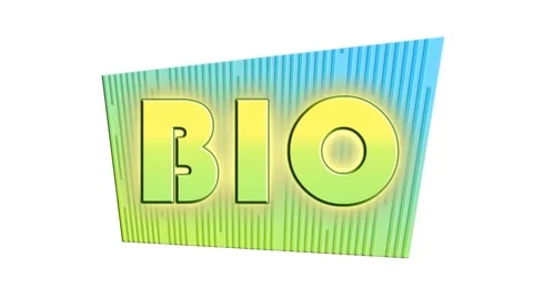 Banner with text bio on white loop rotation Stock Footage 152632091