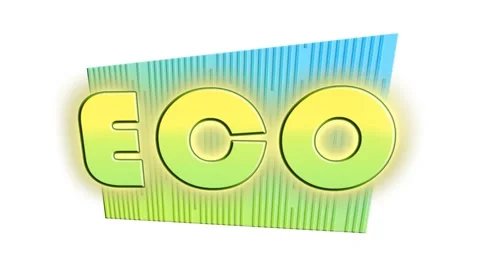 Banner with text eco on white loop rotation Stock Footage 153873175