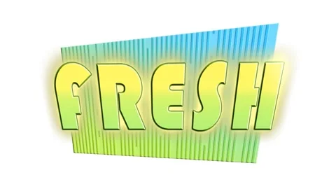 Banner with text fresh on white loop rotation Stock Footage 154355958