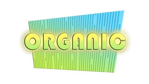 Banner with text oganic on white loop rotation Stock Footage 153273704