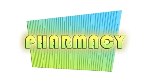 Banner with text pharmacy on white loop rotation Stock Footage 154594084