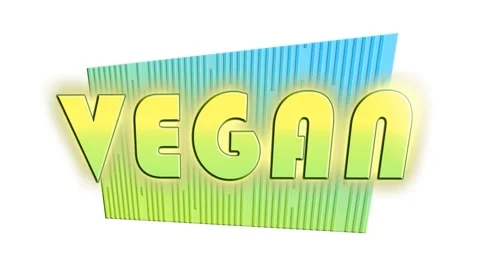 Banner with text vegan on white loop rotation Stock Footage 152973922