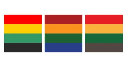 Banner three styles in PRIDE MONTH with color; Stock Illustration