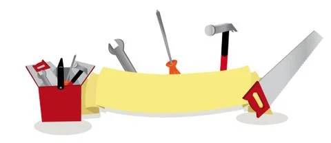 Banner tools normal Illustrazione stock