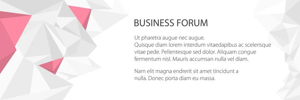 Banner with triangle patterns Stock Illustration