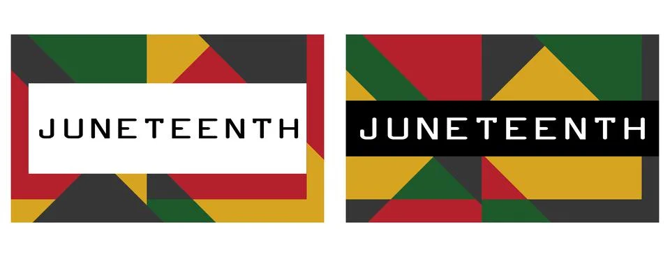 Banner two styles for juneteenth month Stock Illustration