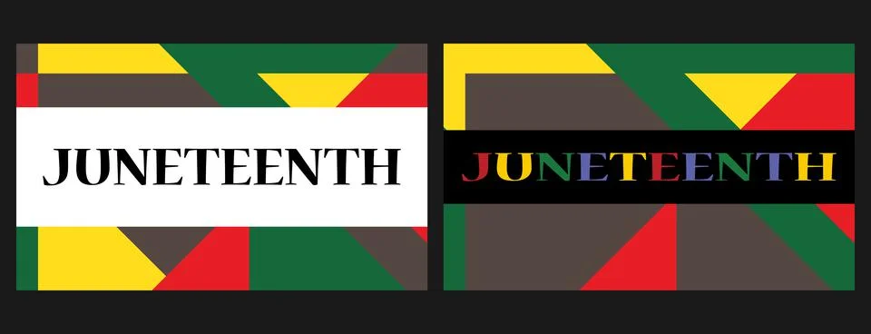 Banner two styles with red green and yellow Stock Illustration