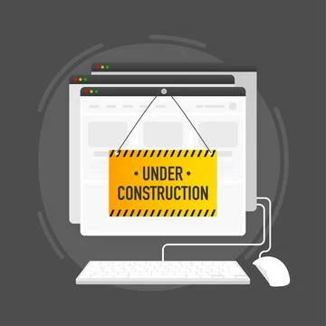 Banner for under construction. Danger sign. Construction concept. Vector イラスト素材