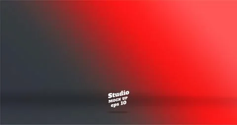 Banner vector abstract background of empty two tone gradient red to dark grey Illustrazione stock