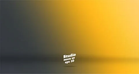 Banner vector abstract background of empty two tone gradient yellow to dark g Illustrazione stock
