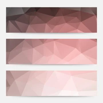 Banner vector geometric triangle.polygonal banners design template. Stock Illustration