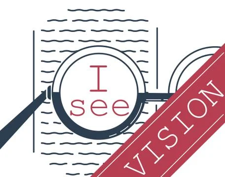Banner vision correction glasses Stock Illustration