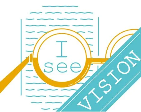 Banner vision correction Stock Illustration