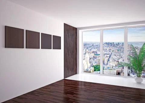 Banner on wall Stock Illustration