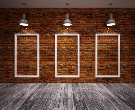 Banner on wall Stock Illustration