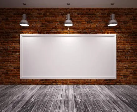 Banner on wall Stock Illustration