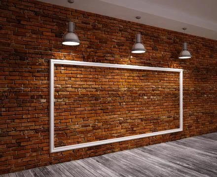 Banner on wall Stock Illustration