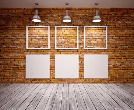 Banner on wall Stock Illustration