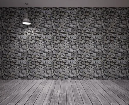 Banner on wall Stock Illustration